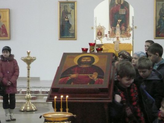 Освящение иконы Священномученика Василия.